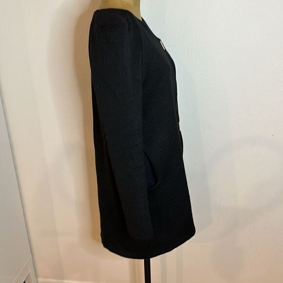Ba&sh sz 1, M jacket black with gold details wool cotton  blend shoulder detail - Picture 3 of 9